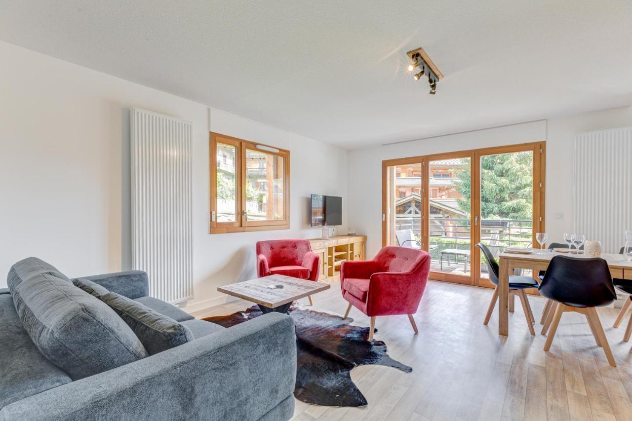 La Poudreuse - Duplex Avec Balcon Vue Montagne - Flumet Apartment Luaran gambar