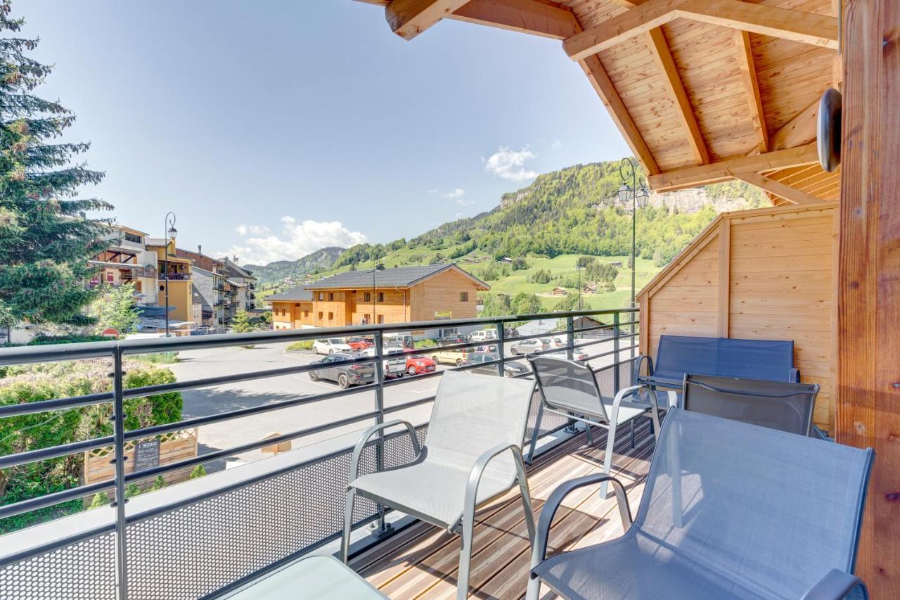 La Poudreuse - Duplex Avec Balcon Vue Montagne - Flumet Apartment Luaran gambar